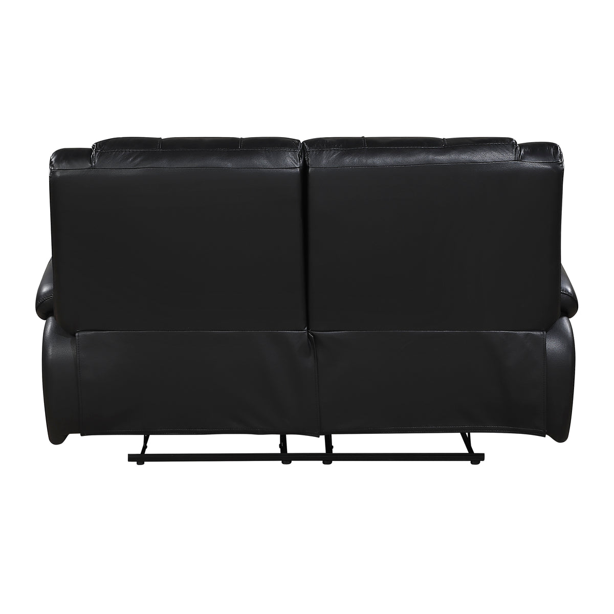 Ellicott Black Double Reclining Loveseat - Ornate Home