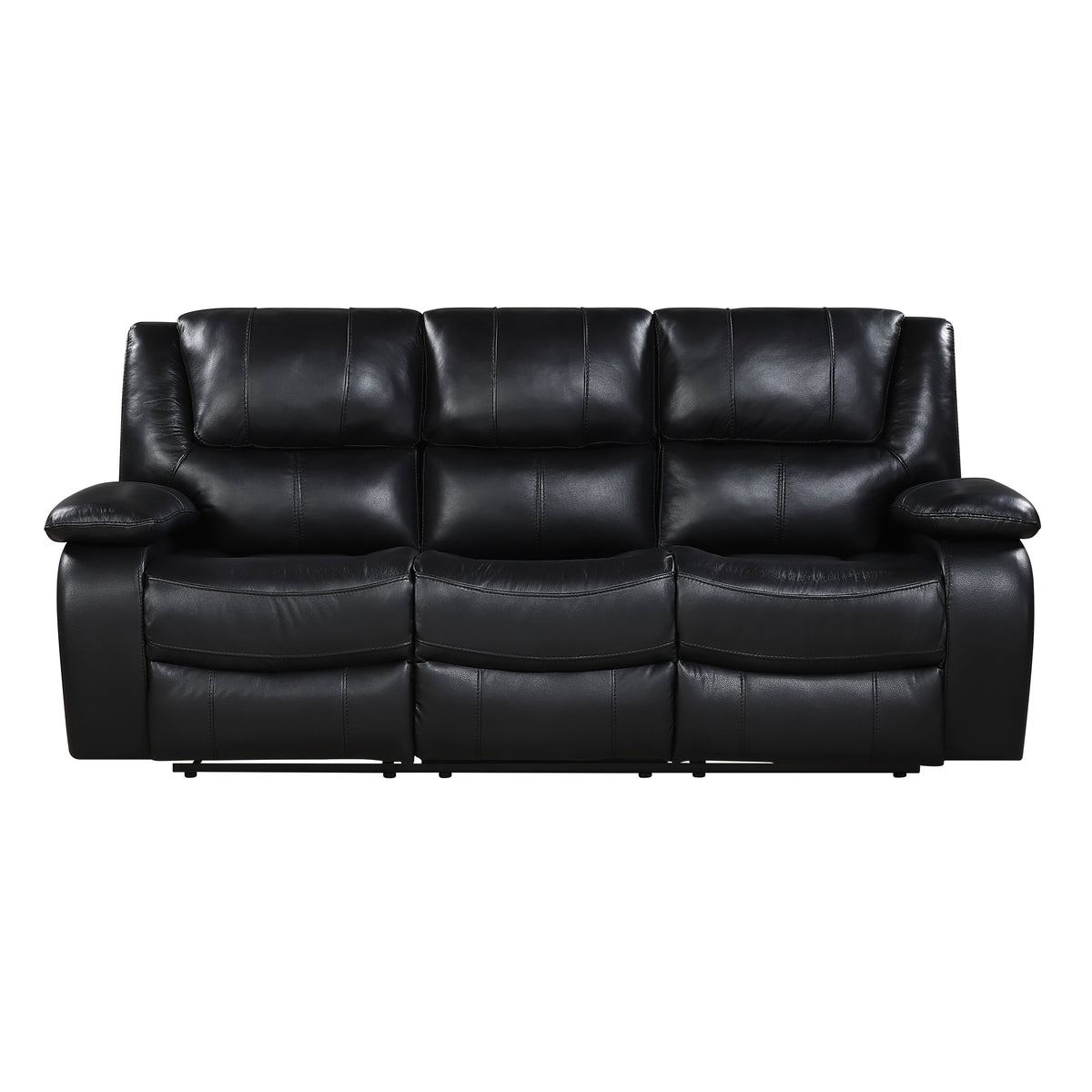 Ellicott Black Double Reclining Sofa - Ornate Home