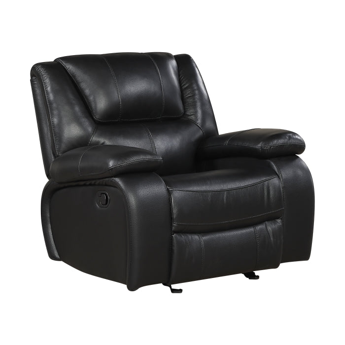 Ellicott Black Glider Reclining Chair - Ornate Home