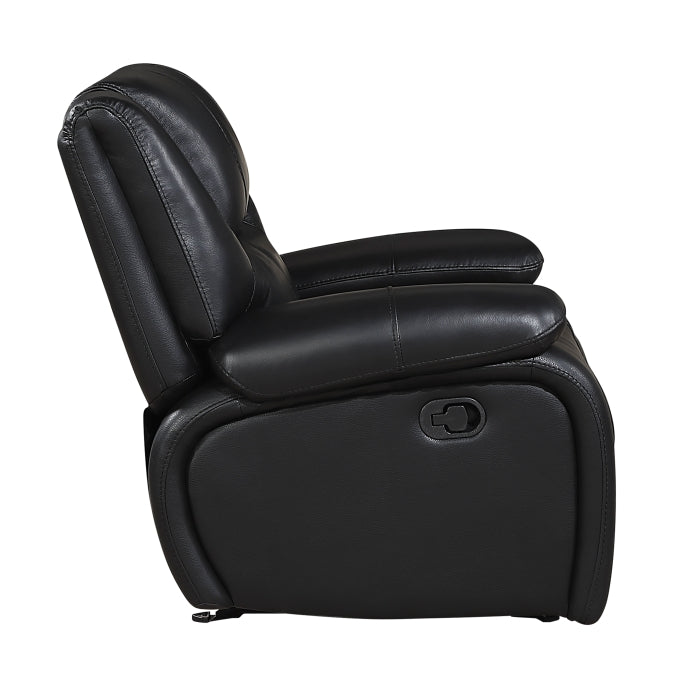 Ellicott Black Glider Reclining Chair - Ornate Home