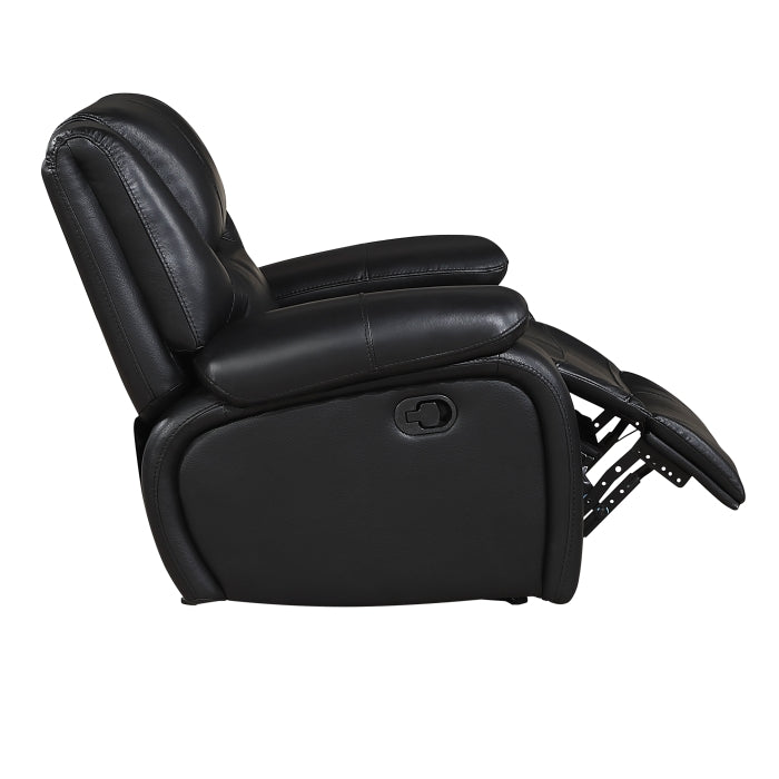 Ellicott Black Glider Reclining Chair - Ornate Home