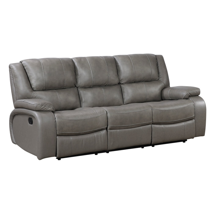 Ellicott Gray Double Reclining Sofa - Ornate Home