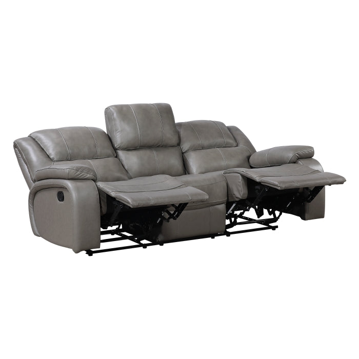 Ellicott Gray Double Reclining Sofa - Ornate Home