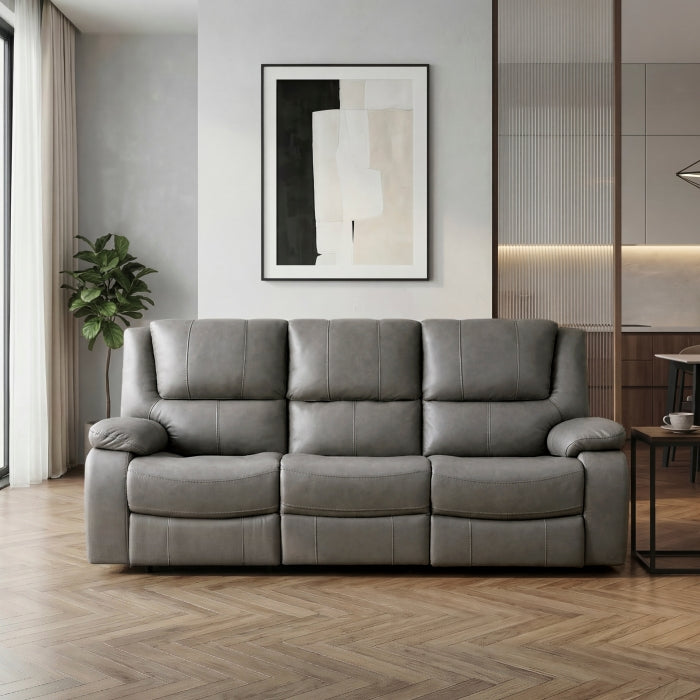 Ellicott Gray Double Reclining Sofa - Ornate Home