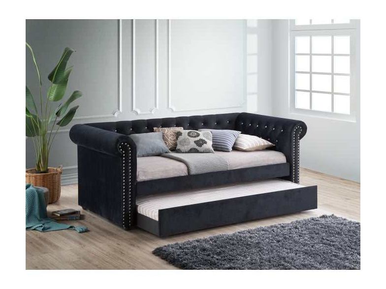 Ellie Black Daybed w/ Trundle - Ornate Home