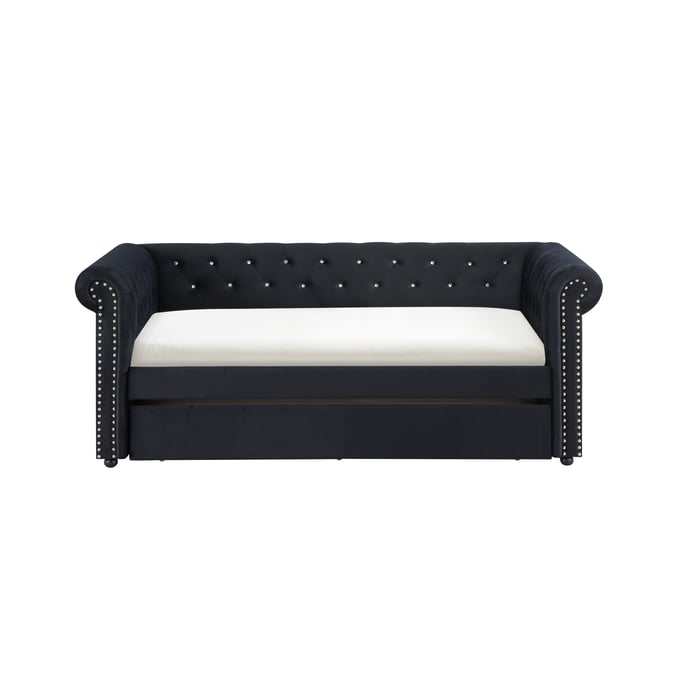 Ellie Black Daybed w/ Trundle - Ornate Home