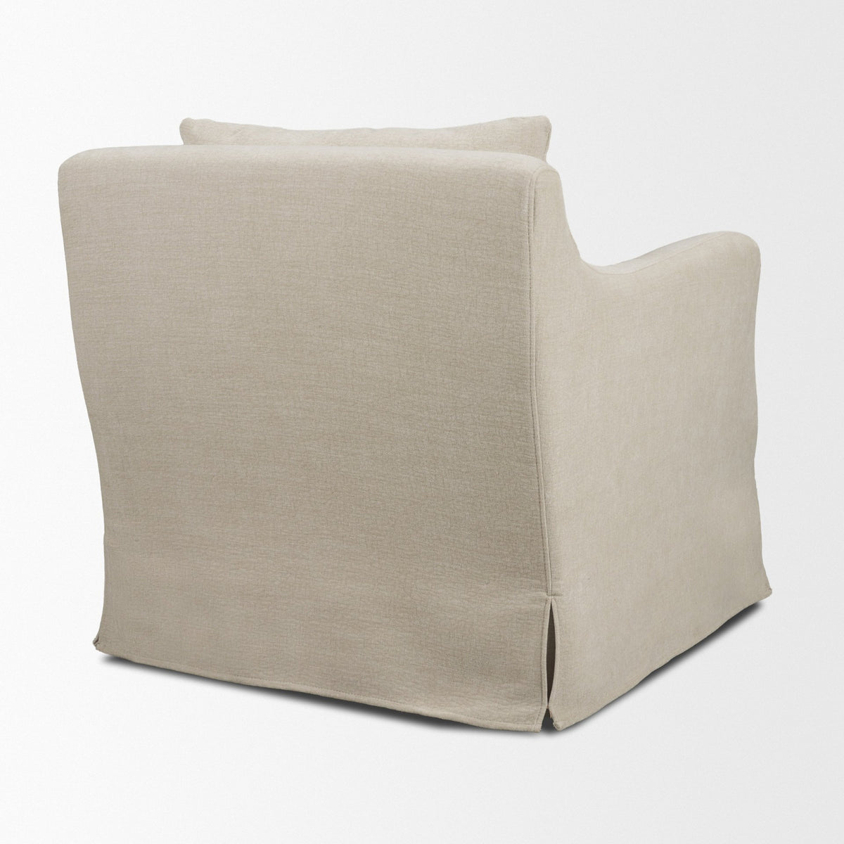 Ellington Cream Slipcovered Slope Arm Accent Chair - Ornate Home