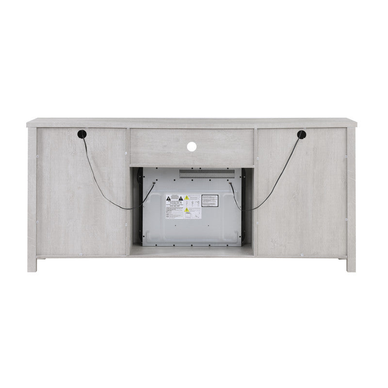 Ellington Light Gray 70"W Fireplace TV Stand - Ornate Home