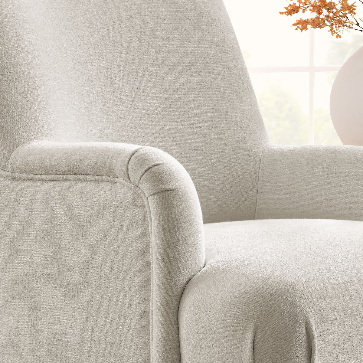 Ellington Salt Fabric Upholstered Accent Armchair - Ornate Home