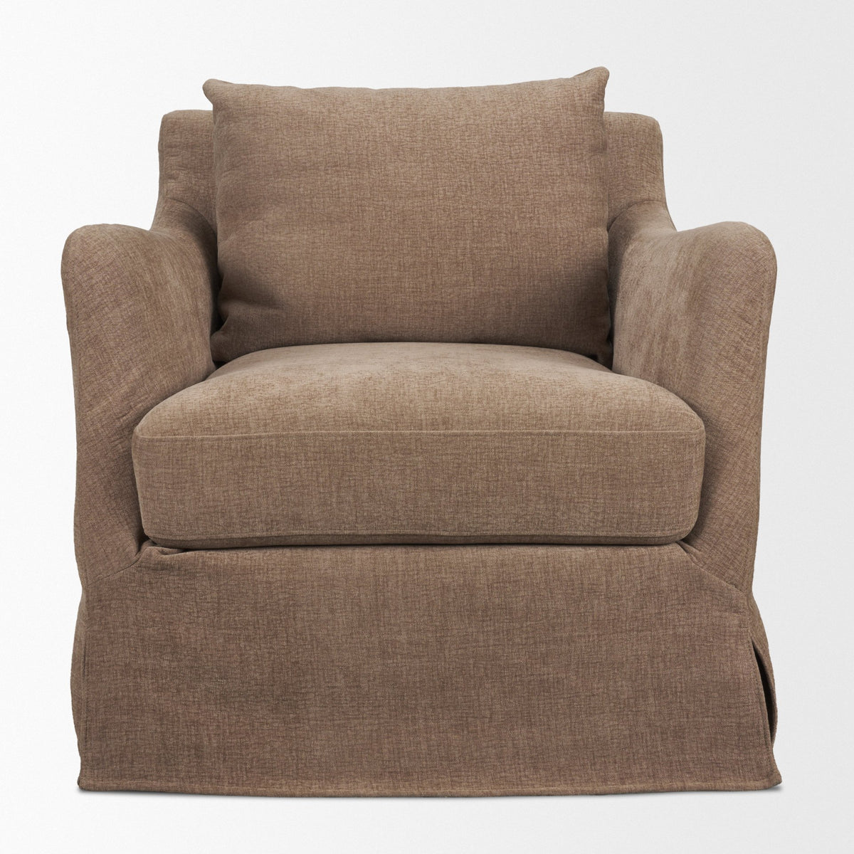 Ellington Stonewashed Latte Slipcovered Slope Arm Accent Chair - Ornate Home