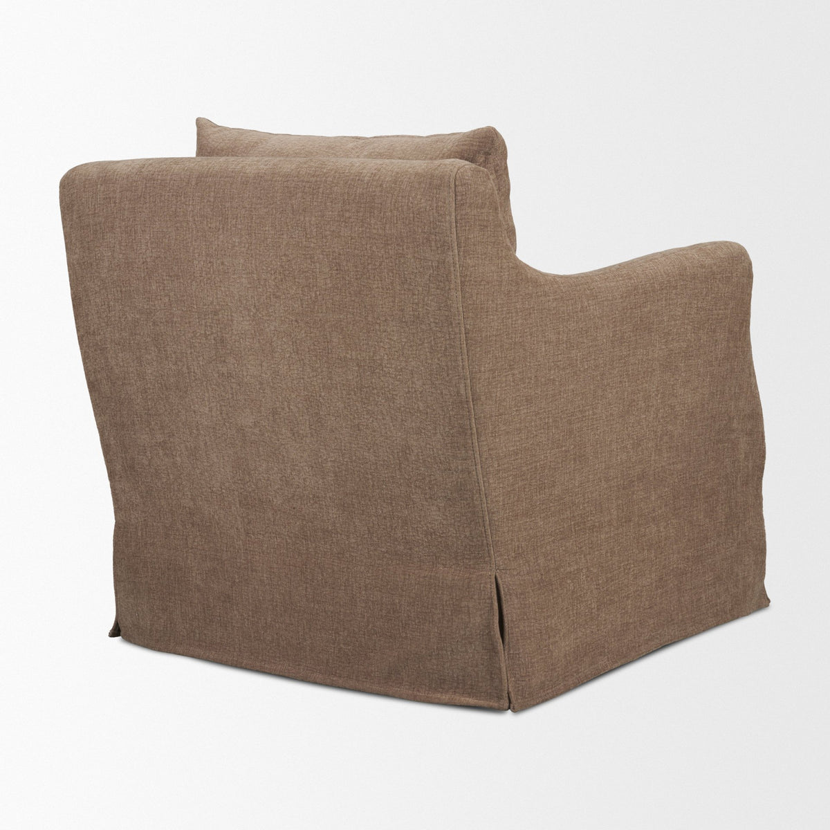 Ellington Stonewashed Latte Slipcovered Slope Arm Accent Chair - Ornate Home