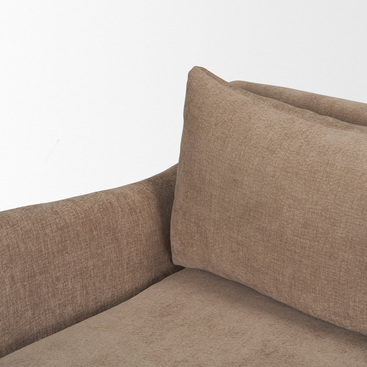 Ellington Stonewashed Latte Slipcovered Slope Arm Sofa - Ornate Home