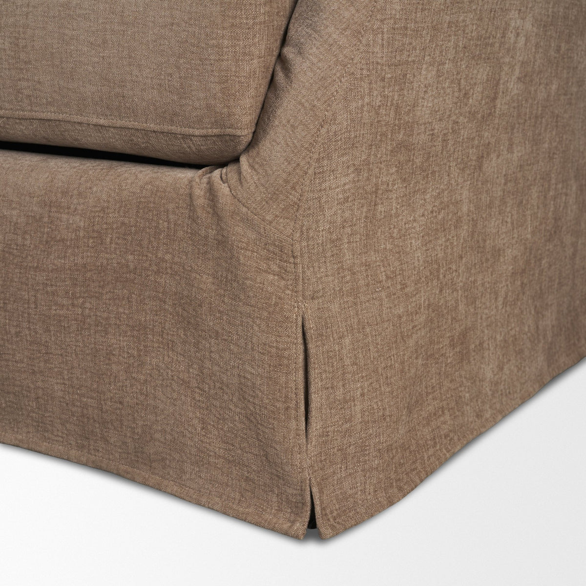 Ellington Stonewashed Latte Slipcovered Slope Arm Sofa - Ornate Home