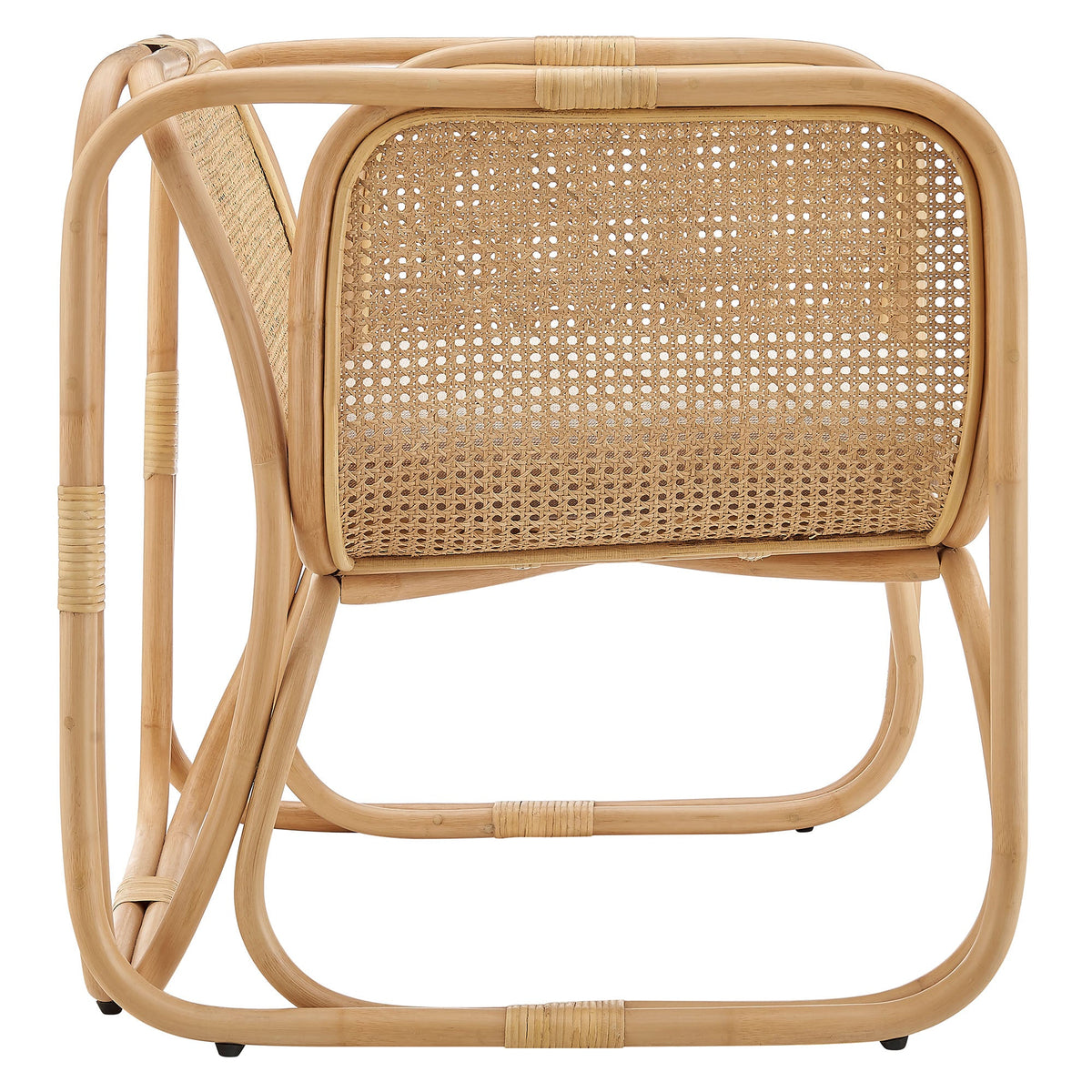 Ellis Natural Rattan Accent Armchair - Ornate Home