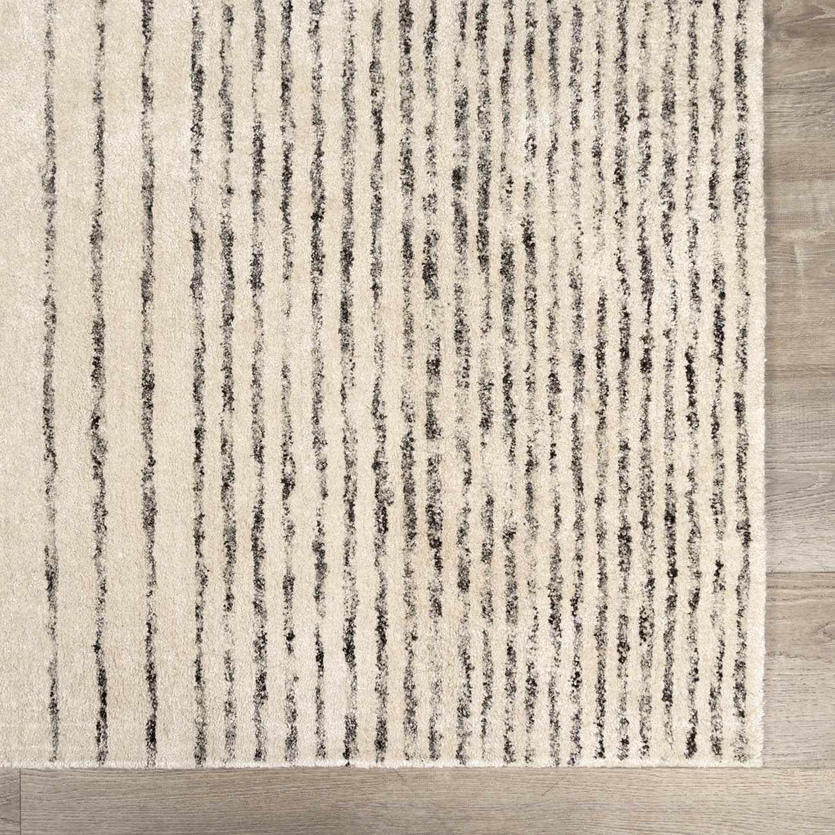 Ellisburg Striped Cream Faux Silk Rug - Clearance - Ornate Home