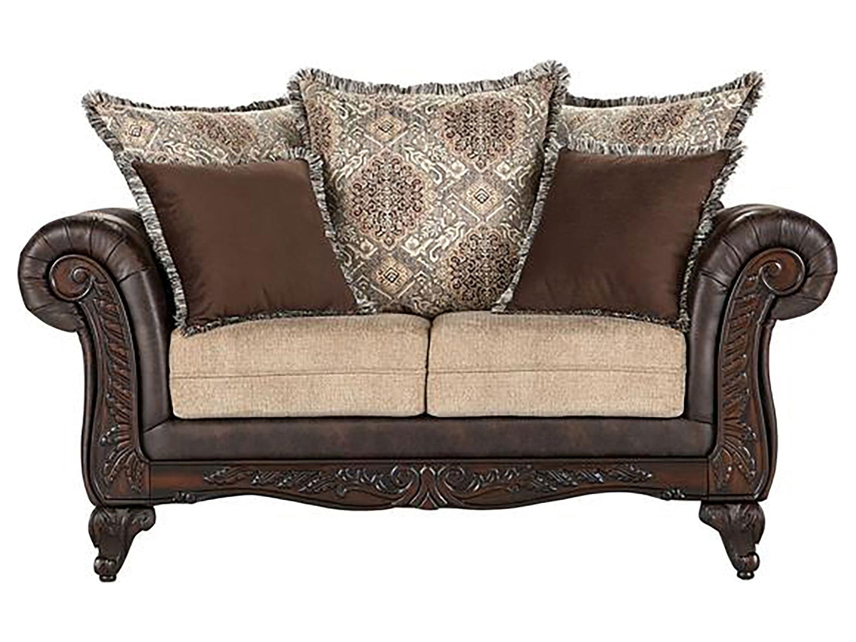 Elmbrook Brown Loveseat - Ornate Home
