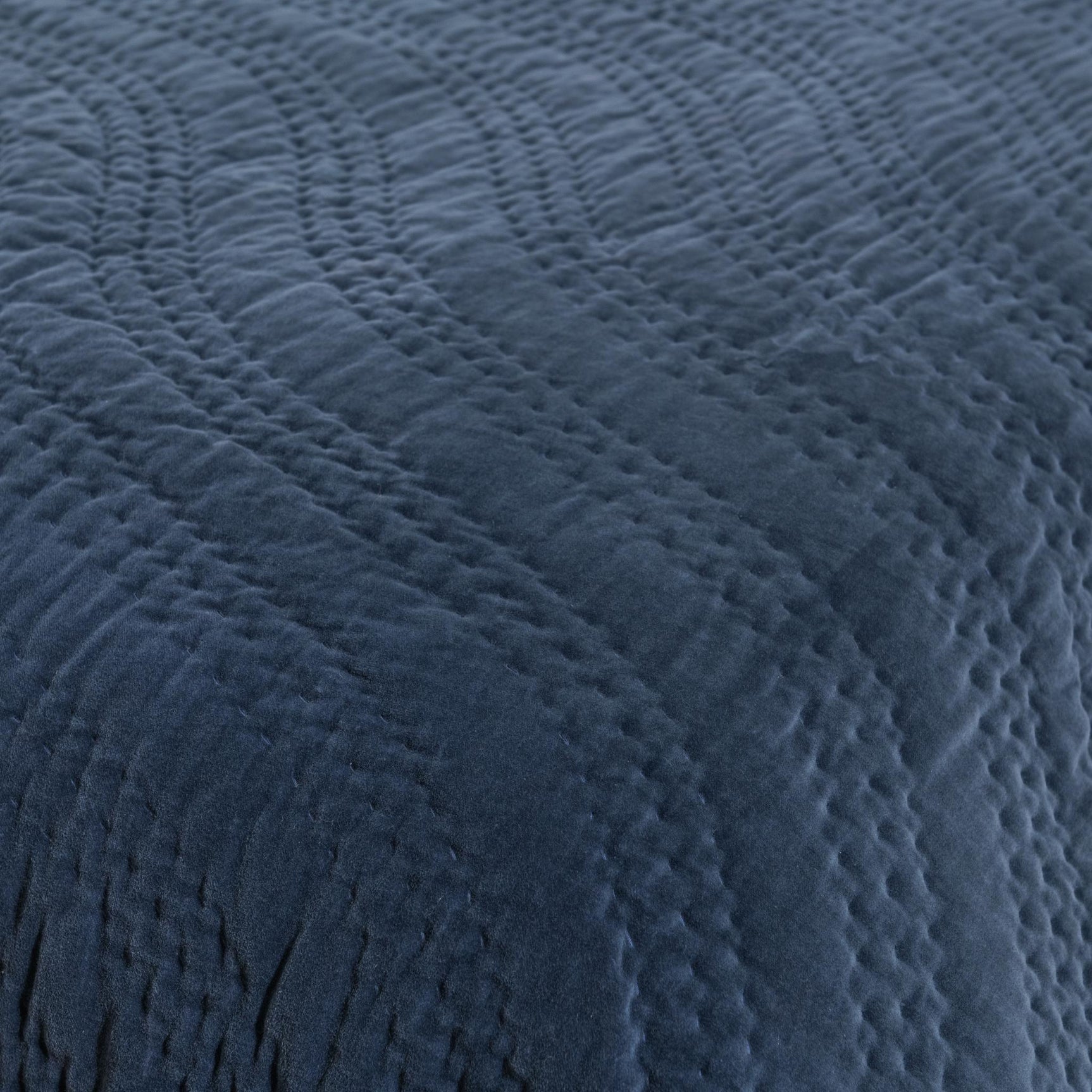 Elms Crisp Blue Velvet Quilt Collection - Ornate Home
