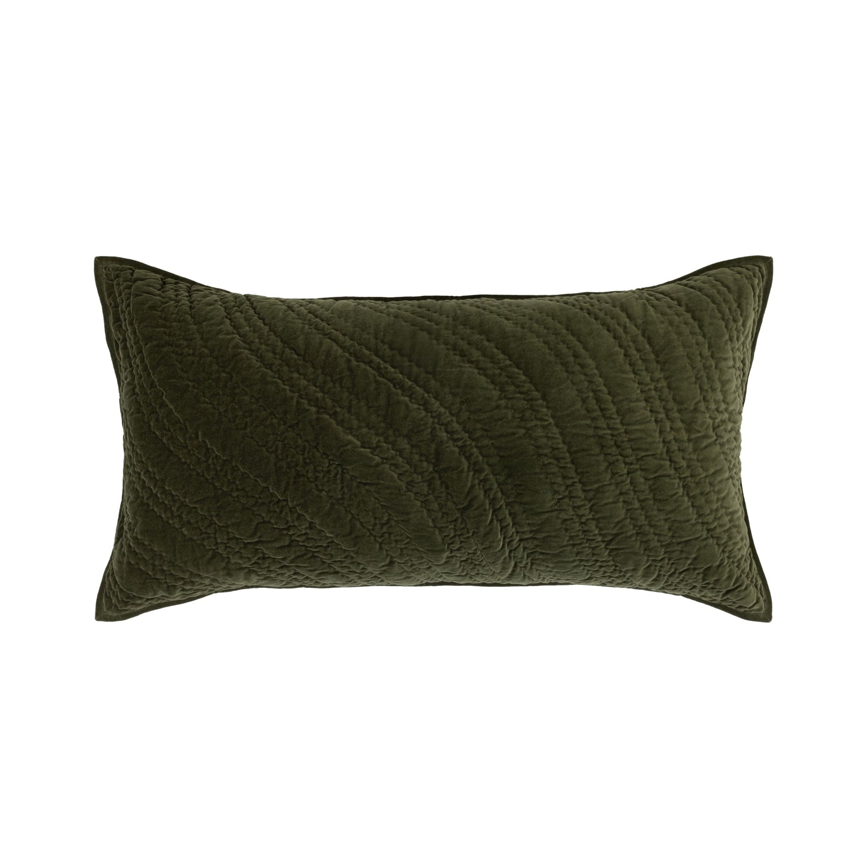 Elms Loden Green Velvet Quilt Collection - Ornate Home