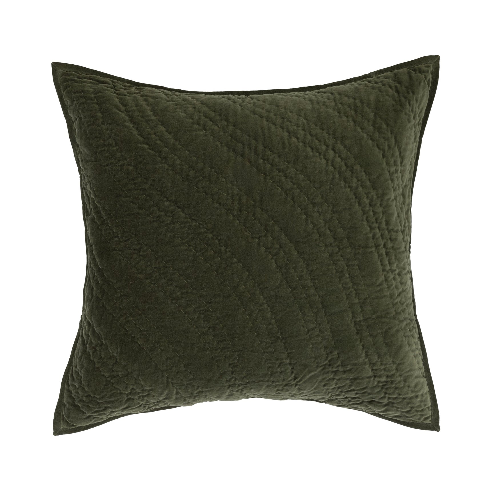 Elms Loden Green Velvet Quilt Collection - Ornate Home