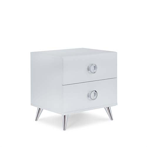 Elms White Nightstand/Accent Table - Ornate Home