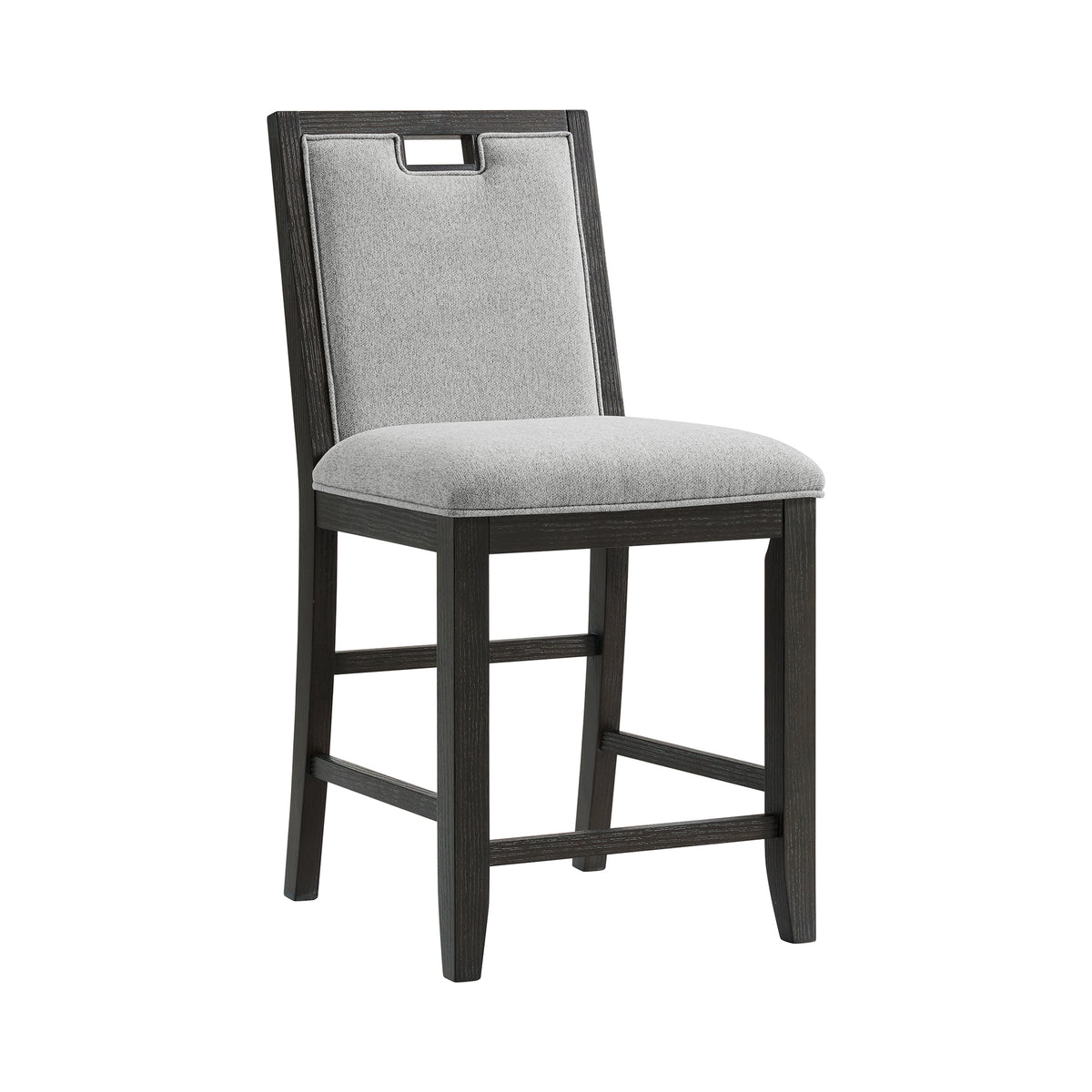 Elodie Charcoal/Grey Counter Chair (Set of 2) - Ornate Home