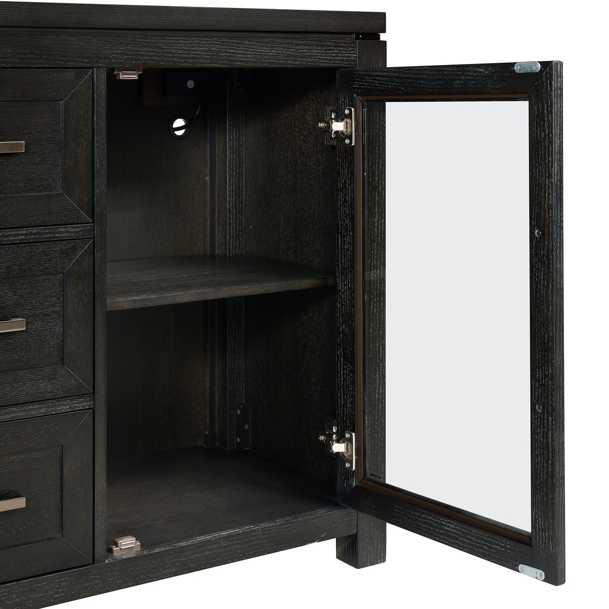Elodie Charcoal Server - Ornate Home