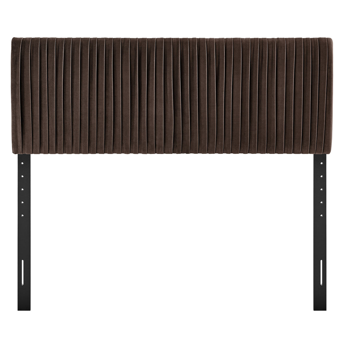 Eloise Chocolate Brown Stain-Resistant Performance Velvet Full Headboard - Ornate Home