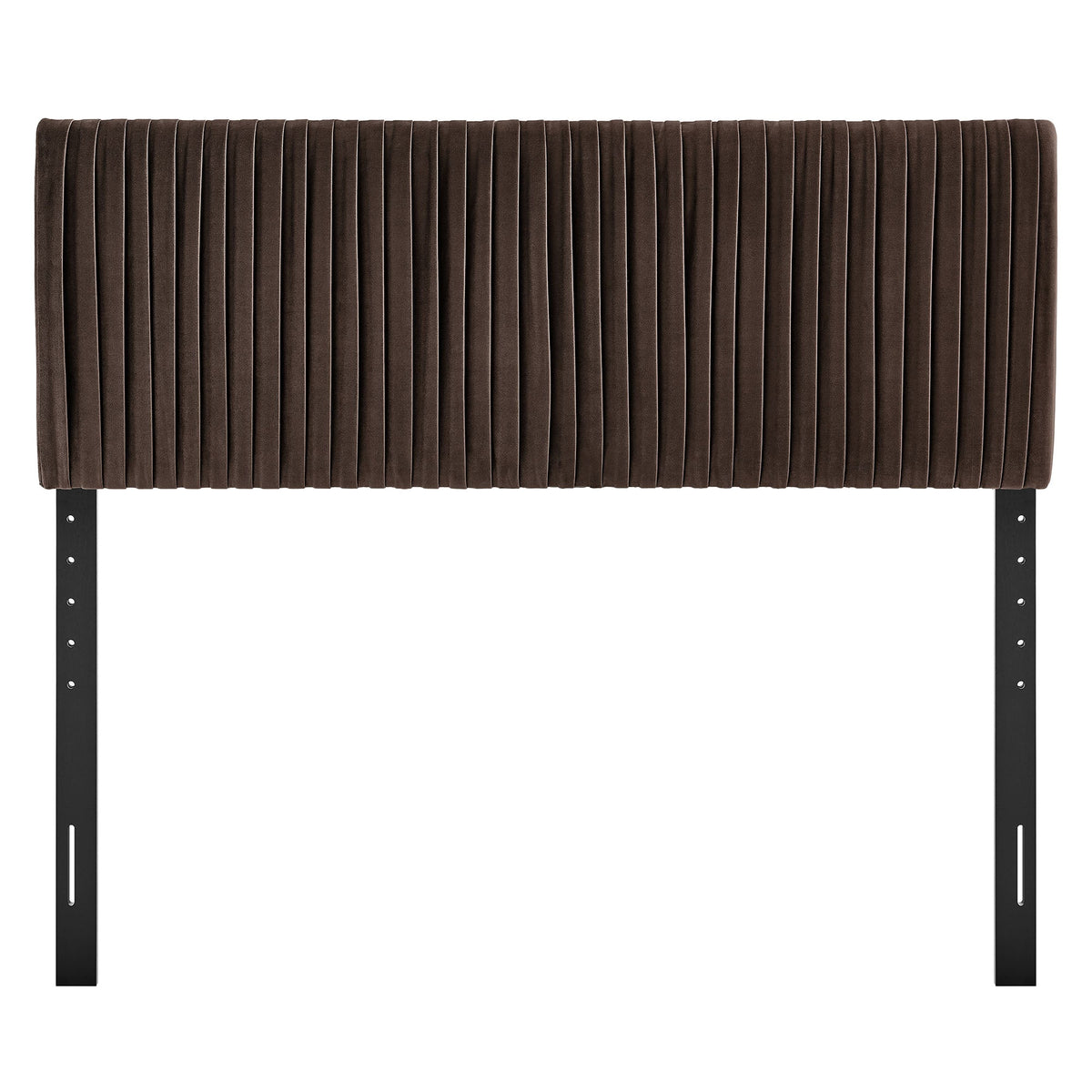 Eloise Chocolate Brown Stain-Resistant Performance Velvet Queen Headboard - Ornate Home