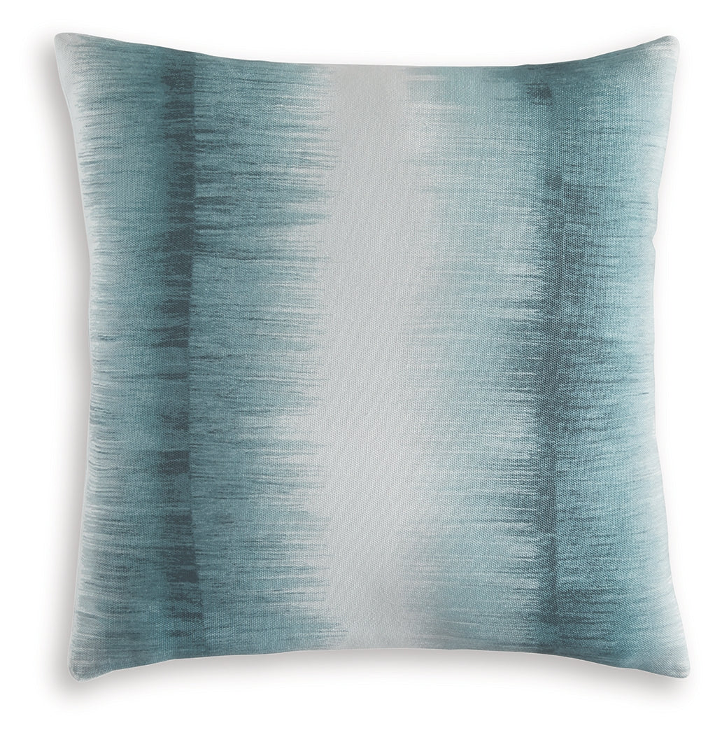 Elonwich Teal/White Pillow (Set of 4) - Ornate Home