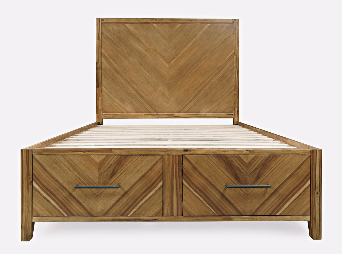 Eloquence Natural 3-Piece King Storage Bedroom Set - Ornate Home