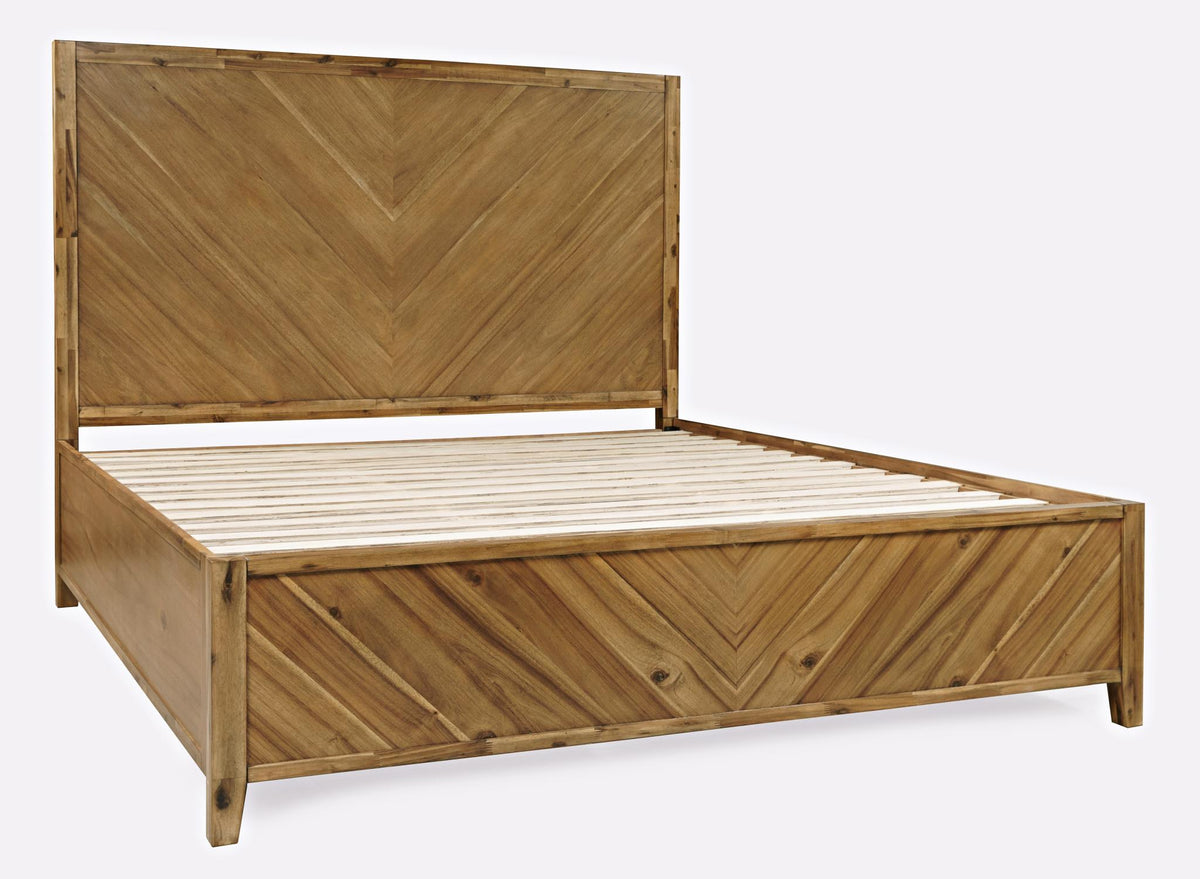 Eloquence Natural 4-Piece King Panel Bedroom Set - Ornate Home