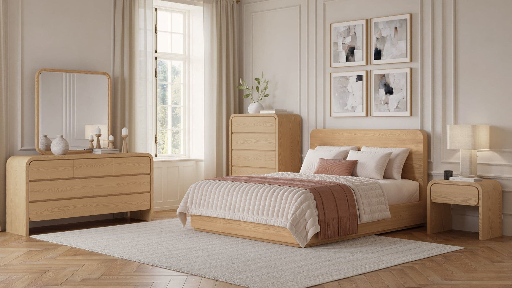 Elora Timber One Drawer Nightstand - Ornate Home