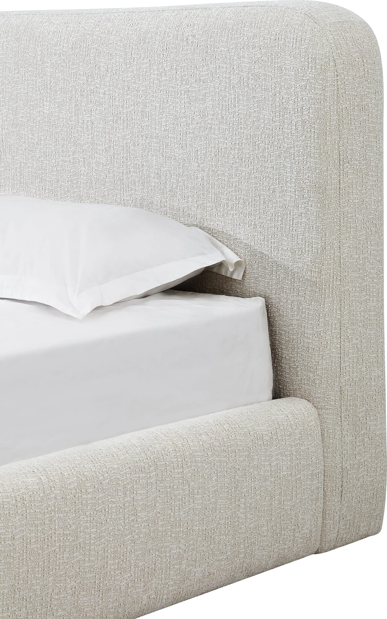 Elora Whitewashed King Upholstered Platform Bed - Ornate Home