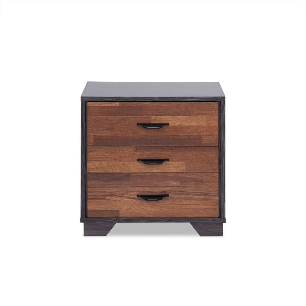 Eloy Walnut & Espresso Nightstand - Ornate Home