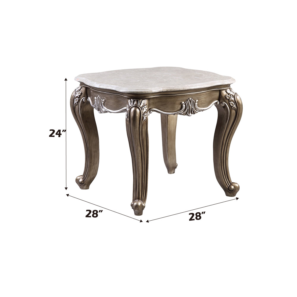Elozzol Antique Bronze End Table - Ornate Home