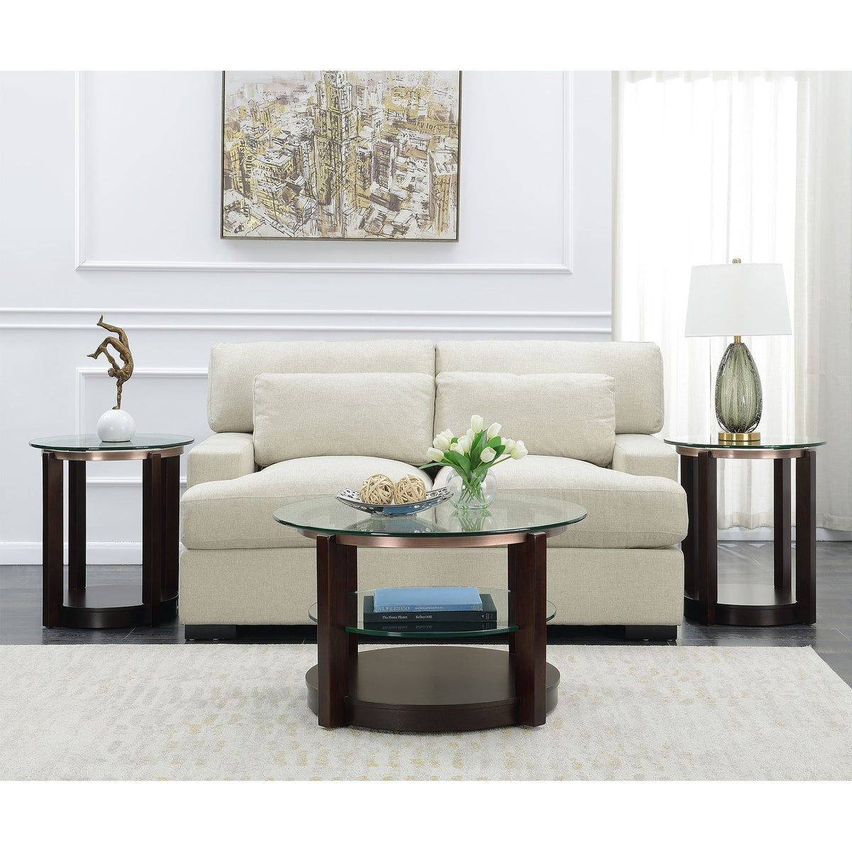 Elsa Espresso End Table - Ornate Home