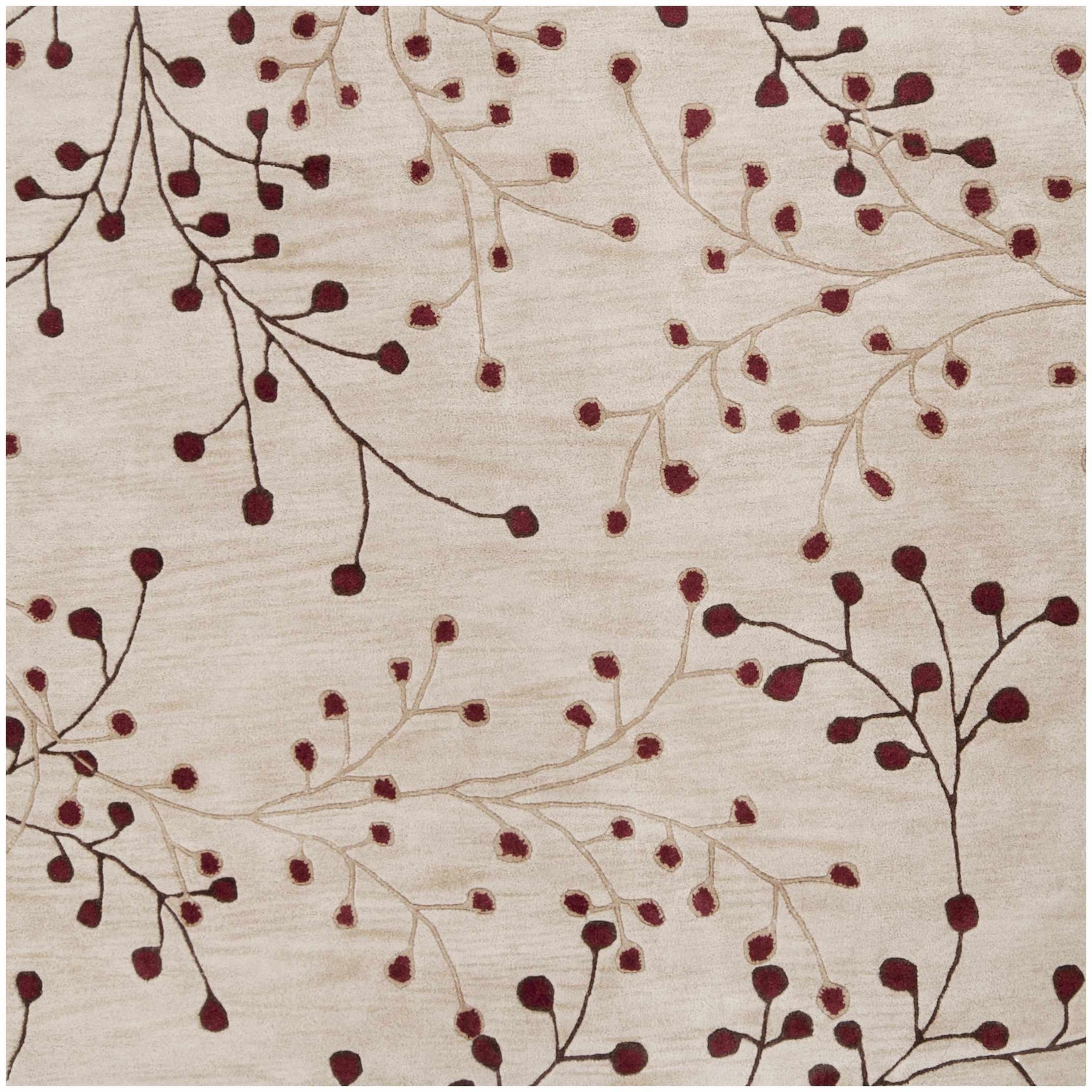 Elsu Beige&Burgandy Wool Rug - Ornate Home