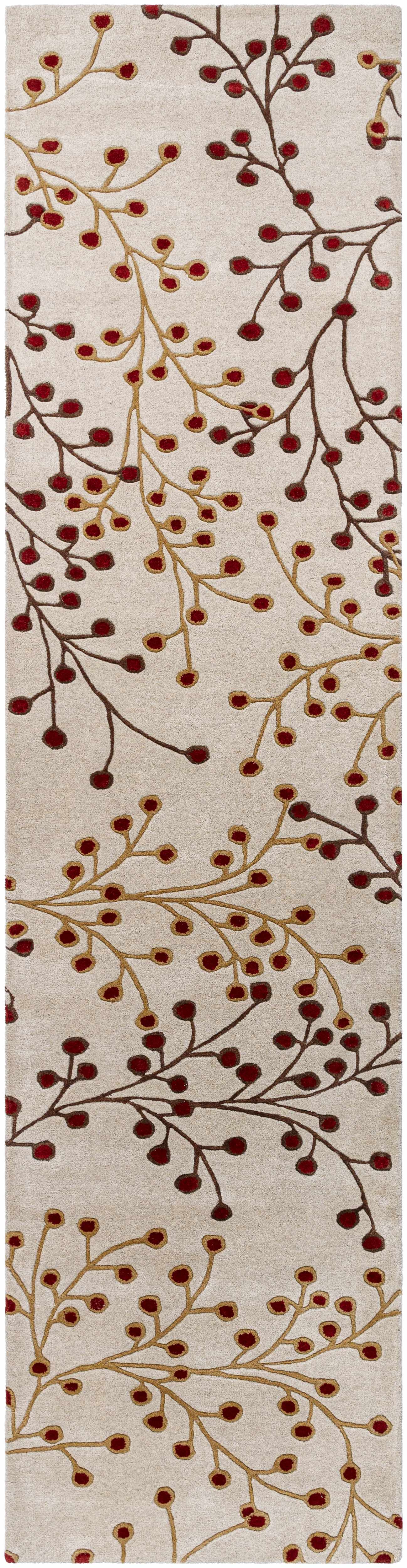 Elsu Beige&Burgandy Wool Rug - Ornate Home