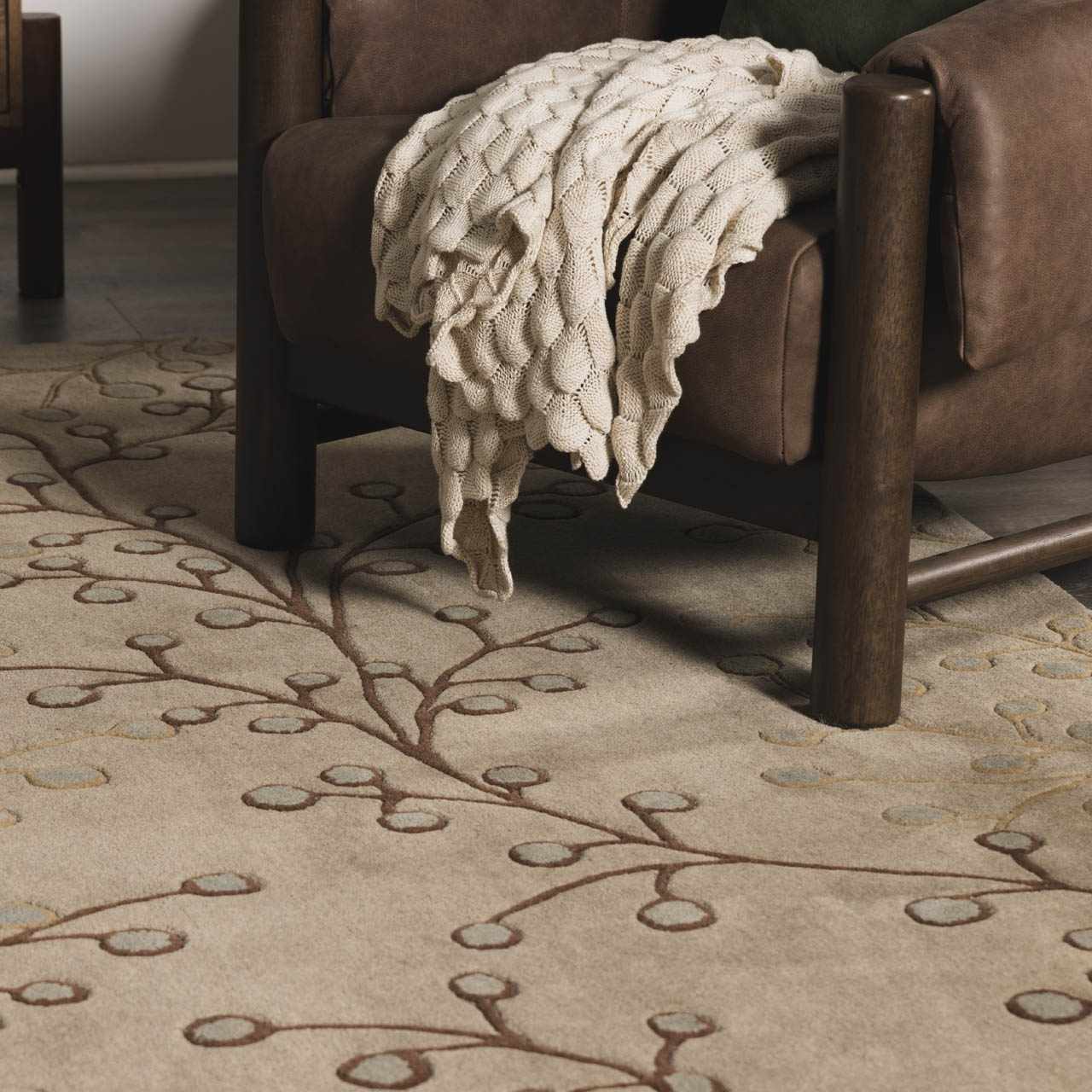 Elsu Beige&Gray Wool Rug - Ornate Home