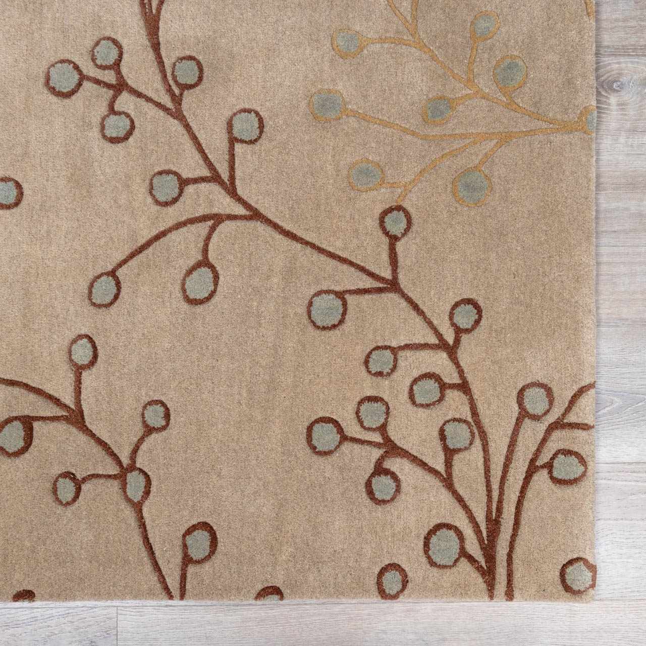 Elsu Beige&Gray Wool Rug - Ornate Home