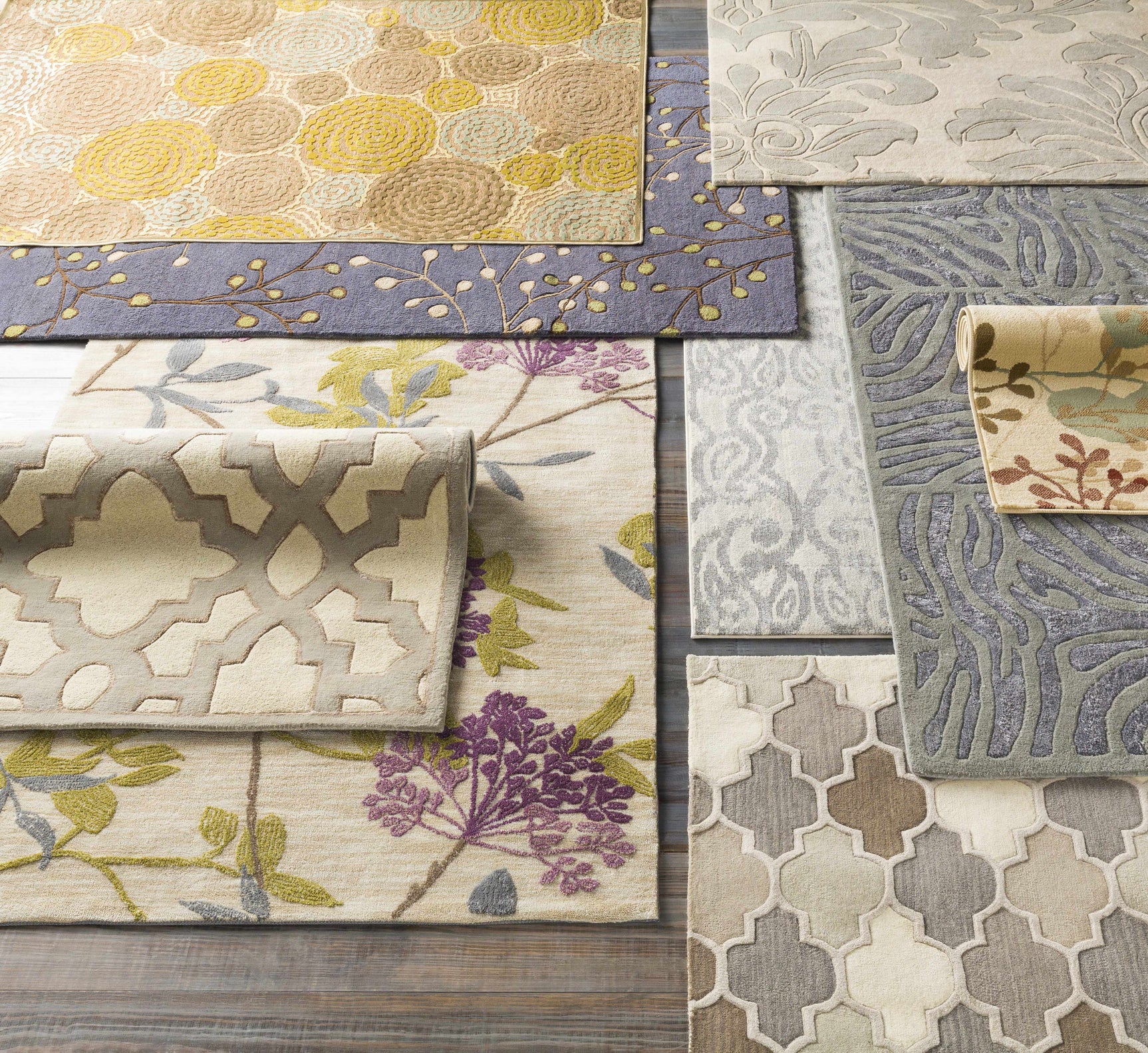 Elsu Brown Beige Wool Rug - Ornate Home