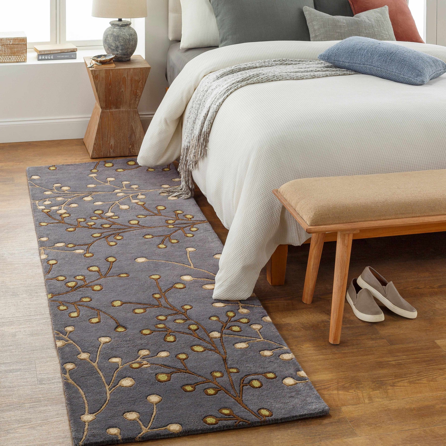 Elsu Brown Beige Wool Rug - Ornate Home