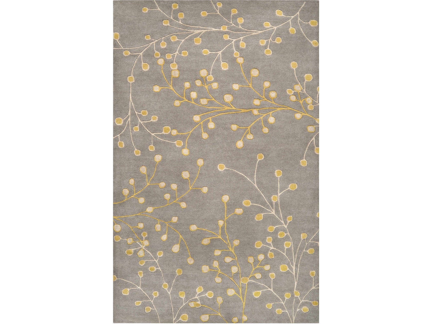 Elsu Mustard Wool Area Rug - Ornate Home