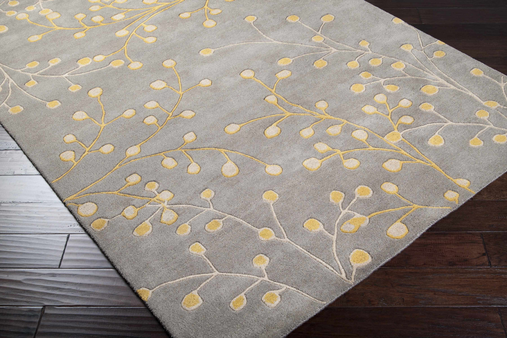 Elsu Mustard Wool Area Rug - Ornate Home