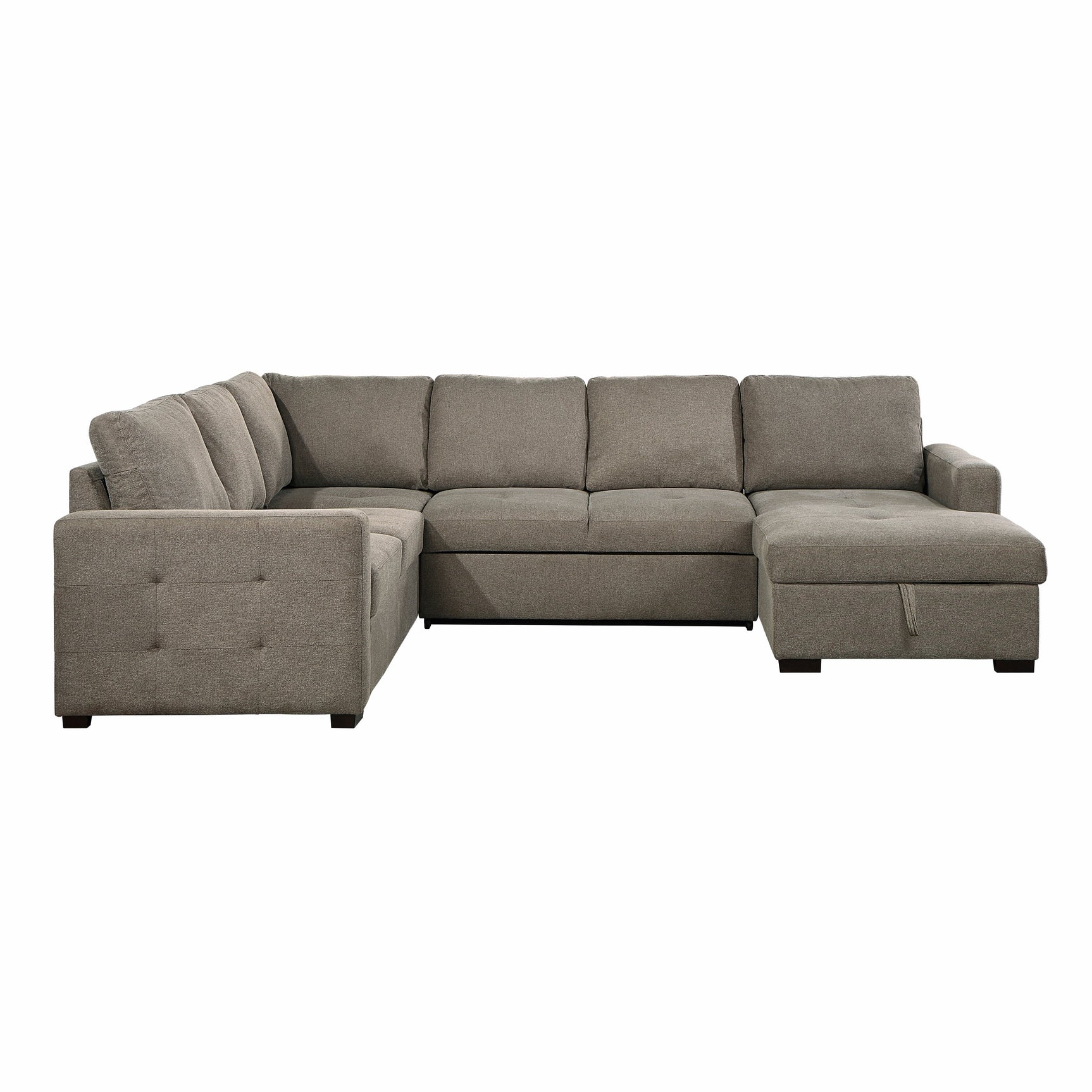 Elton Brown 3-Piece Sectional with Pull-Out Bed w/Right Chaise - Ornate Home