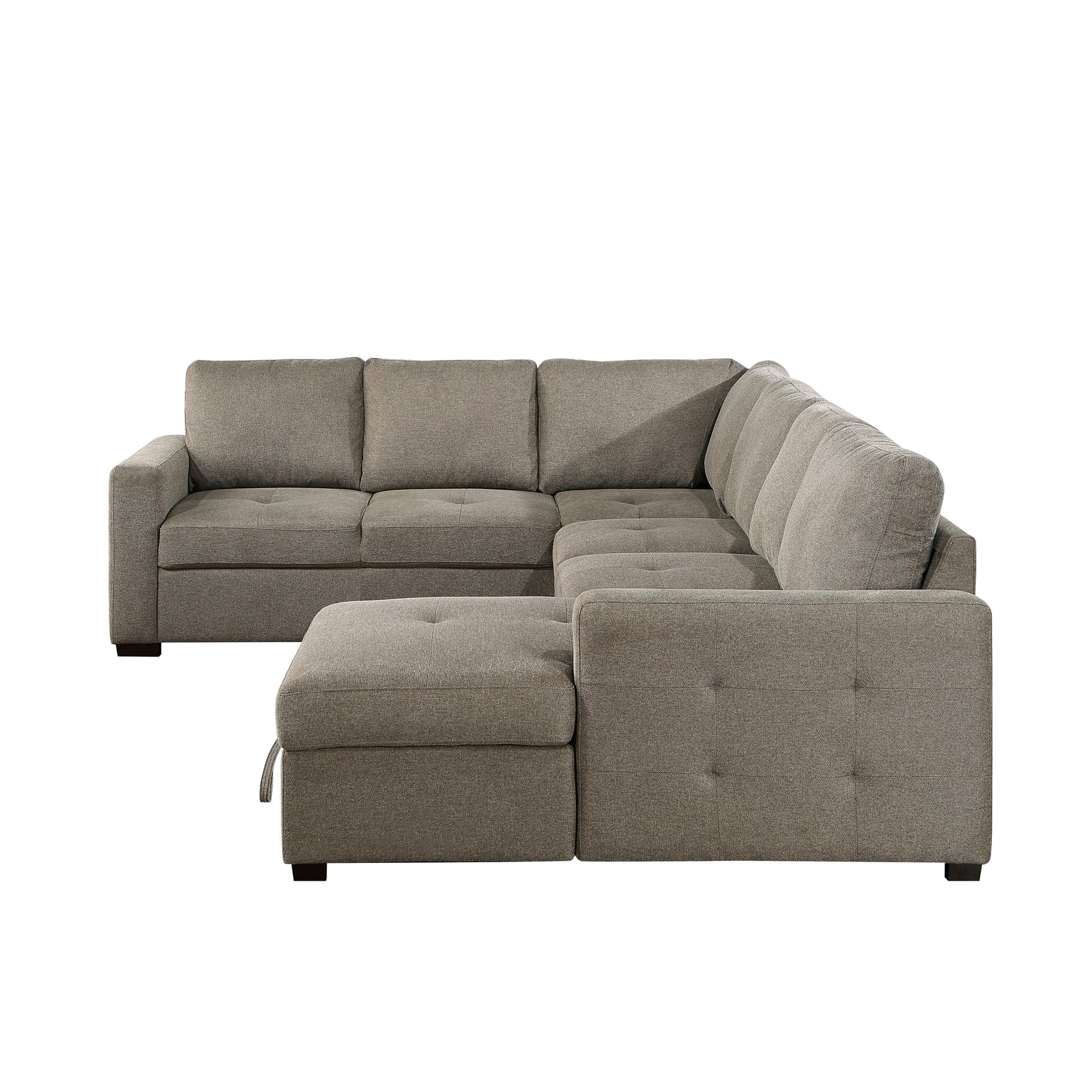 Elton Brown 3-Piece Sectional with Pull-Out Bed w/Right Chaise - Ornate Home
