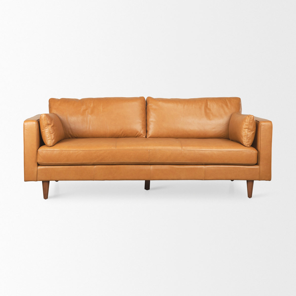 Elton Tan Leather Sofa - Ornate Home