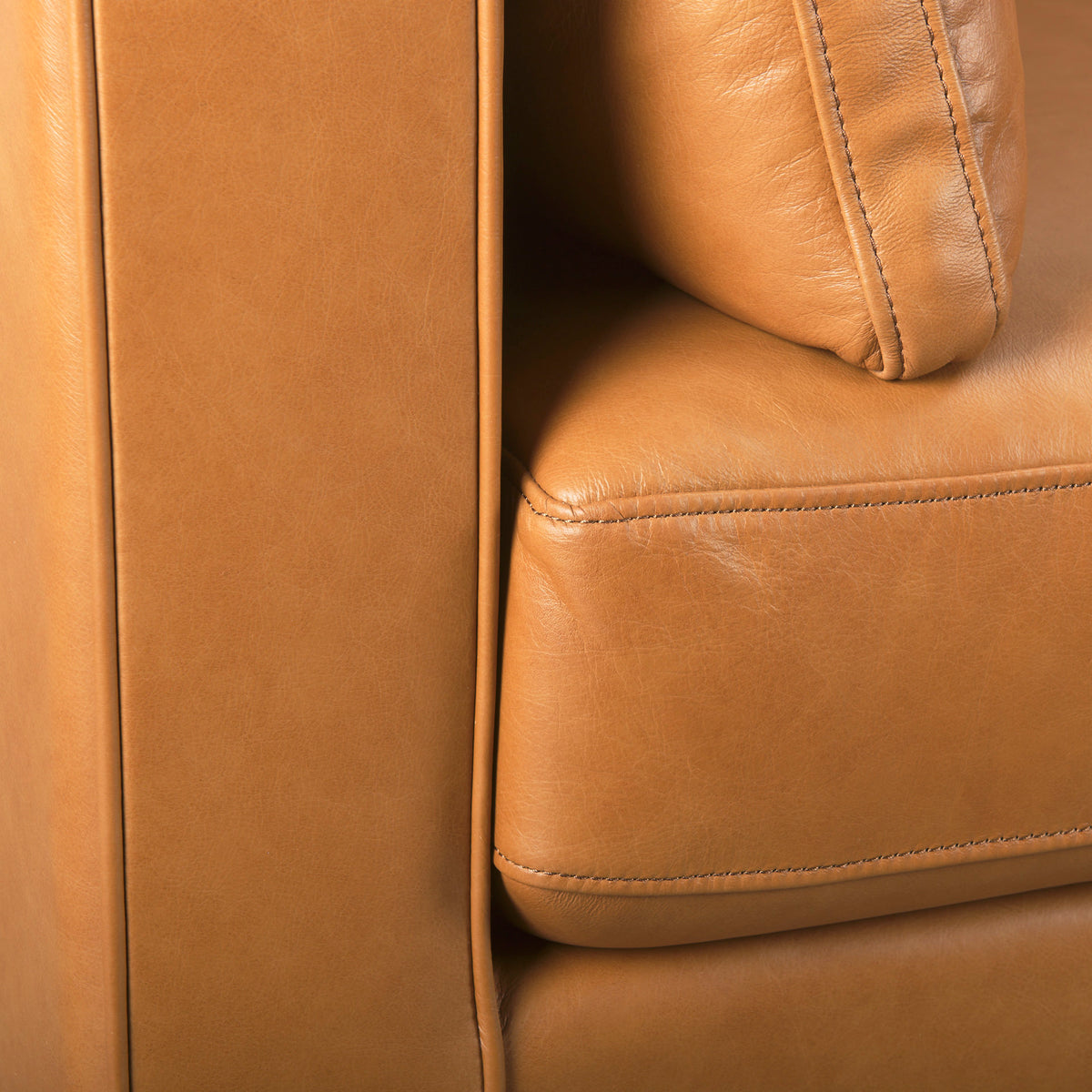 Elton Tan Leather Sofa - Ornate Home