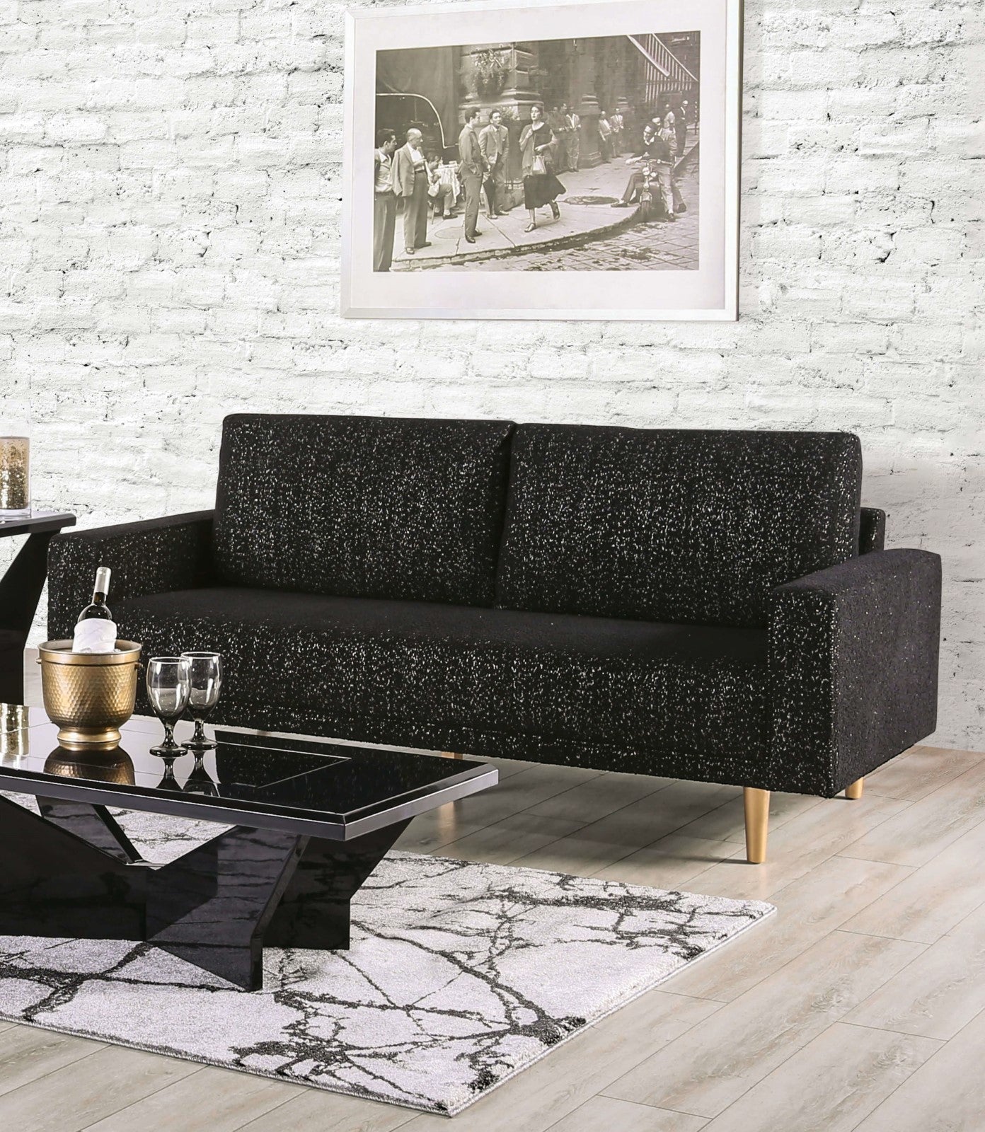 Elverum Black Sofa & Loveseat - Ornate Home