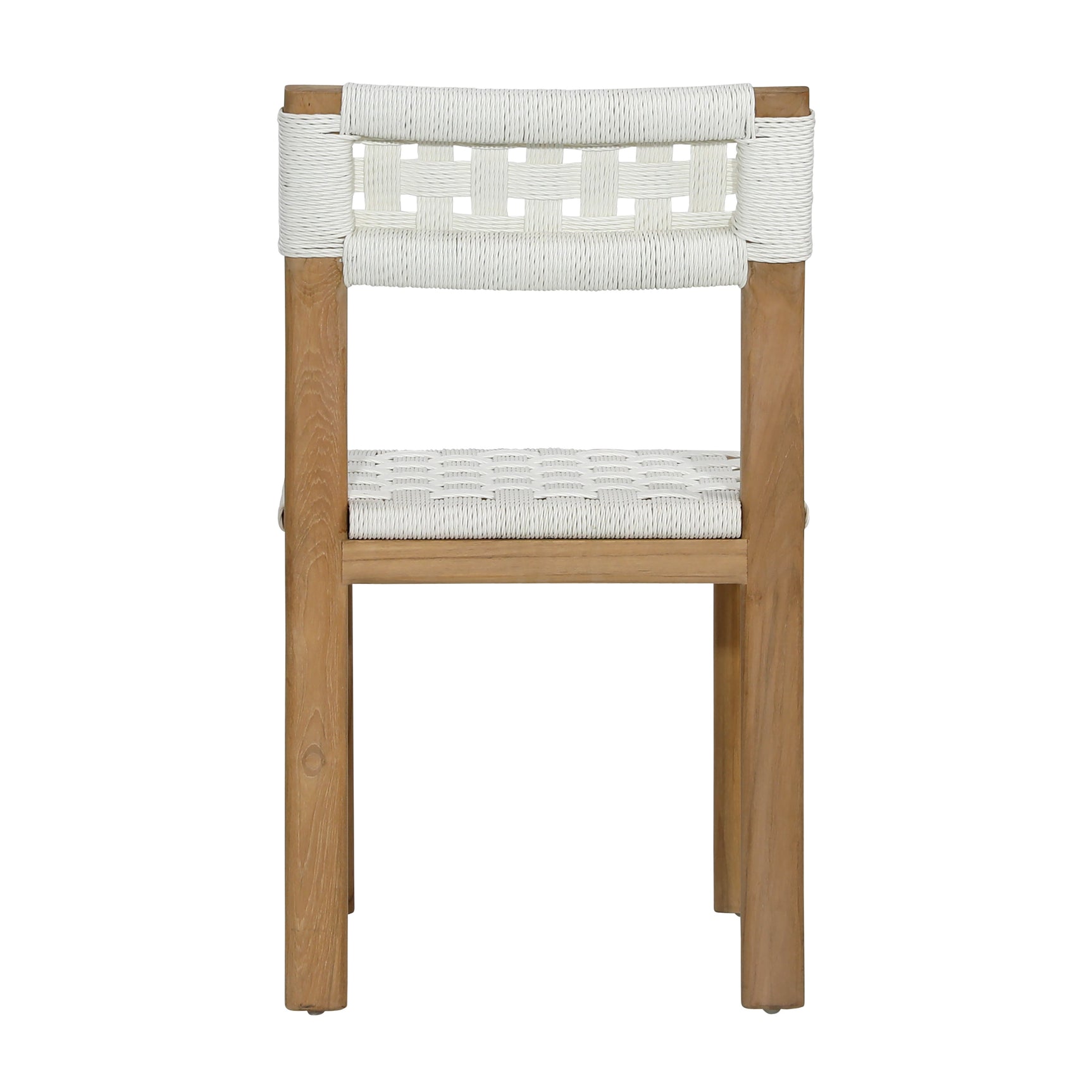 Elvia White/Natural Outdoor Dining Chair - Ornate Home